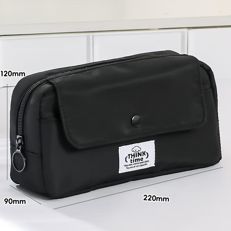 1 шт., пенал в стиле минимализм для студентов, креативный дизайн, однотонная серия, пенал большой емкости, канцелярские принадлежности, школьная сумка