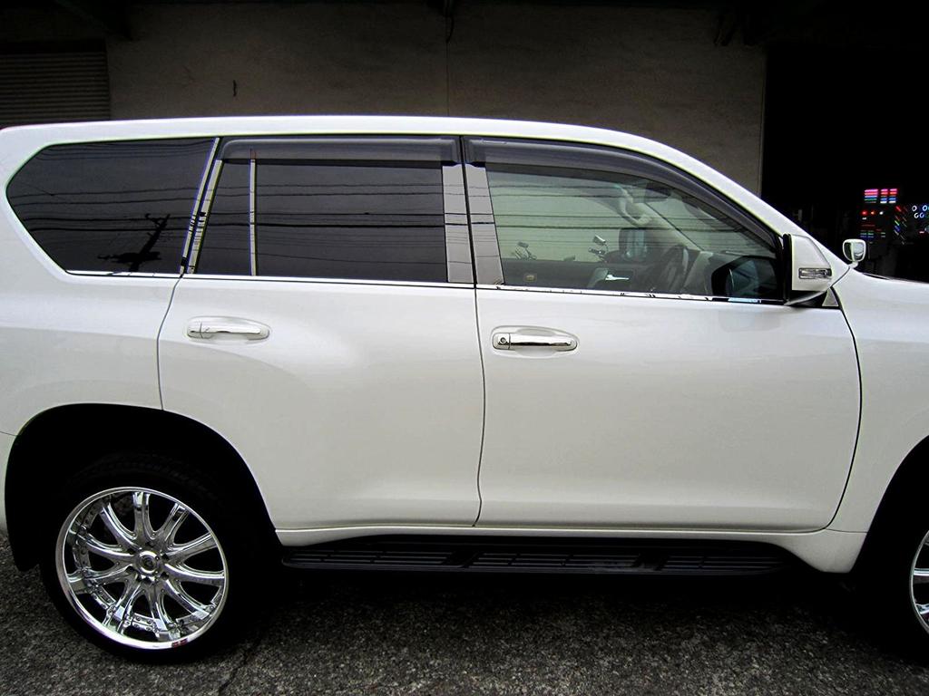 BRIGHTZ Prado 150 151 Super Mirror Stainless Steel Black Plated Pillar Panel Visor Useful 10PCs GDJ150W GDJ151W GRJ150W GRJ151W TRJ150W GDJ GRJ TRJ