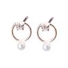 LOKUMI Made In Petite Small Nickel Earrings, Hypoallergenic, Japan, Pearl, Bijou, Circle, Women's, Simple, Small, Small, Stud, Popular, Office, Gift,