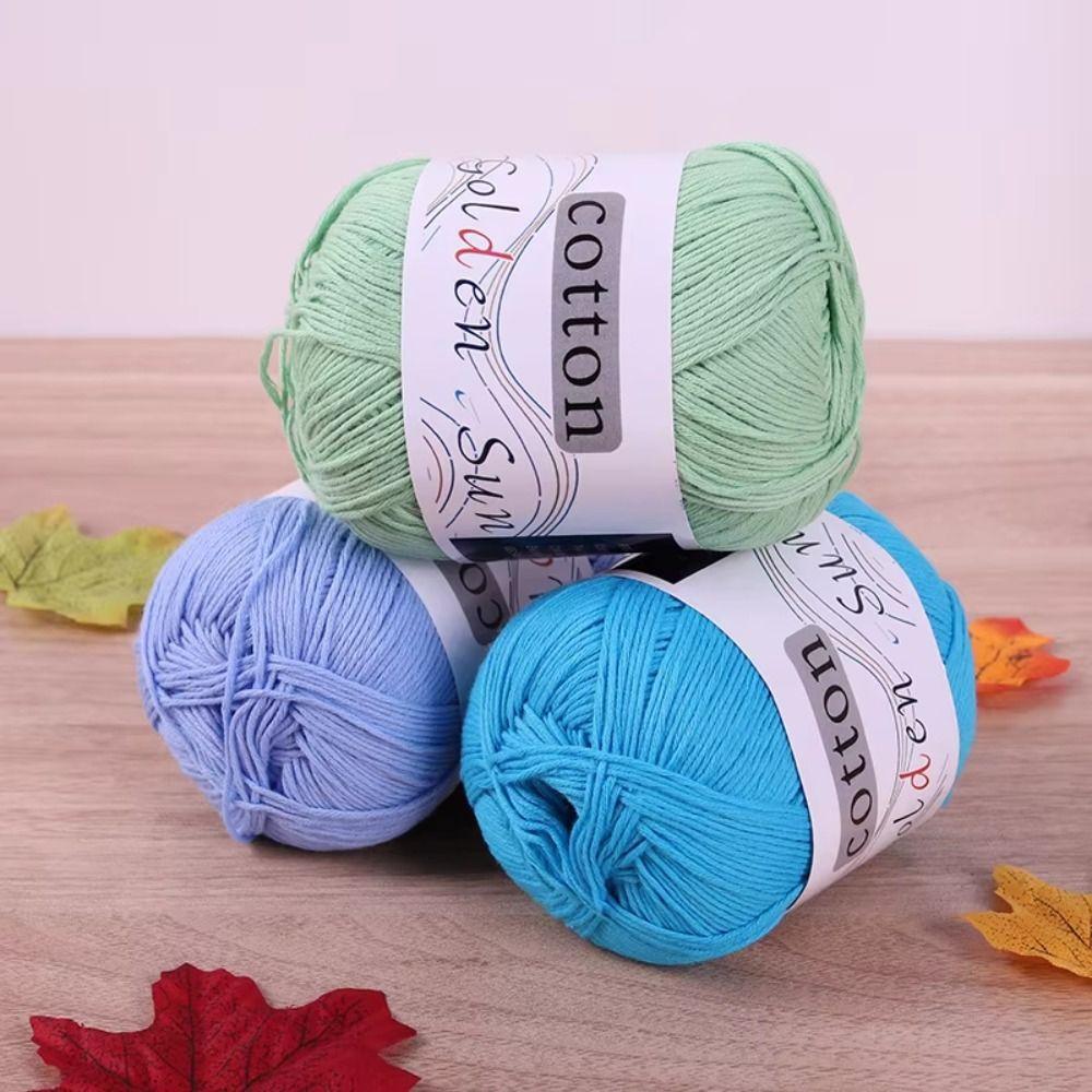 Anti-Pilling Cotton Yarn Medium-Thin Crochet Yarn Premium Hand Knitting Yarn Crocheting Hats