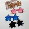 New handmade diamond-encrusted five-pointed star candy-colored sunglasses street shot concave party bar fried street sweet cool sunglasses