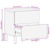 Nightstand with Drawers White 40 x 33 x 46 cm Solid Mango Wood