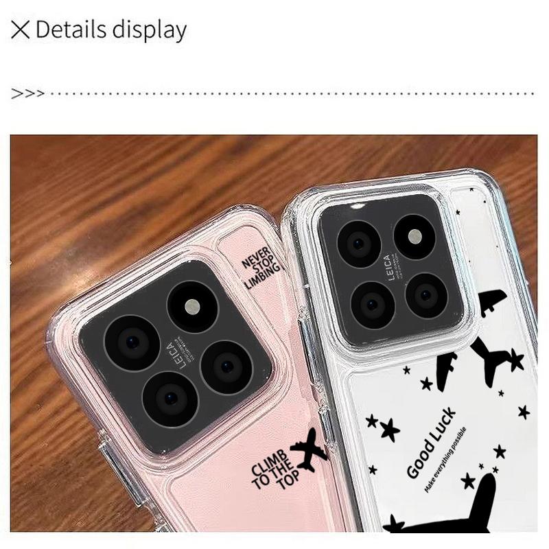 For Xiaomi 14T 13T Pro Redmi Poco X6 Pro M6 X5 Cover Shell Note 14 Pro 13 12 11 Heart Pattern Soft Silicone Shockproof Clear Slim Phone Cover