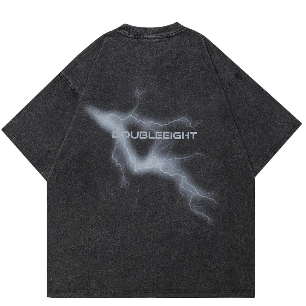 2024 Уличная футболка унисекс с двусторонней молнией и графическим рисунком Хлопчатобумажная черная футболка Топы унисекс Футболки Летняя футболка с короткими рукавами