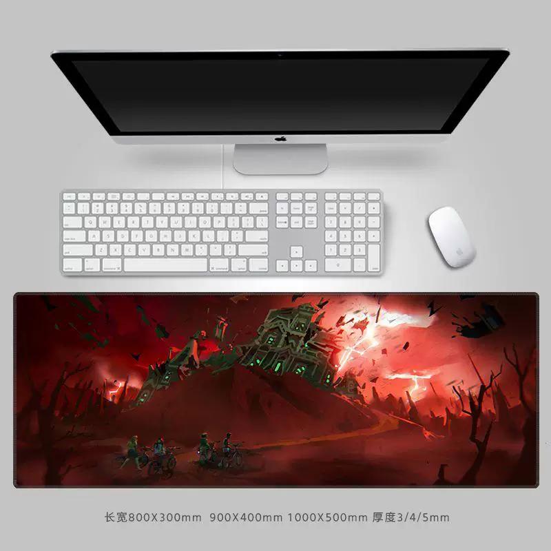 Премиальная персонализированная креативная коврик для мыши StrangerThings кожаный коврик для мыши периферийная подставка для клавиатуры компьютера большого размера офисный коврик для стола коврик для клавиатуры