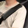 2 шт. Защитный чехол на ремень безопасности автомобиля Противоудушающий шею Кожа с ощущением кожи Мелкодырчатый Наплечный защитный чехол на ремень безопасности автомобиля