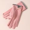 Anti-slip Plush Driving Gloves Bowknot Elasticity Soft Gloves Gift Winter Women Gloves  Snowboard
