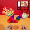 Chinese New Year Dragon Dance Decoration Paper Dancing Dragon Chinese Wedding Hand Held Toys 3D Paper Dragon Photo Props