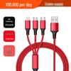 Nylon Braided 3-in-1 Fast Charging Cable, Multi-Head 2A for Mobile Phones - Ideal for Logos or Small Gifts