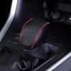 Модификация для Toyota RAV4 RAV 4 2019 2020 2026 2026 2026 2026 Чехол на ручку переключения передач Кожаные оплетки Оплетки Стайлинг автомобиля