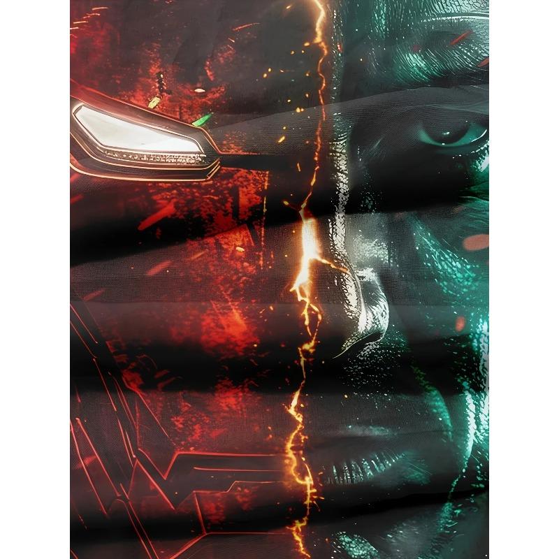 2026 Новое издание Marvel Железный Человек Узор Мужская Летняя Одежда для Фанатов Супергероев 3D Печать Супергерой Аниме Футболка