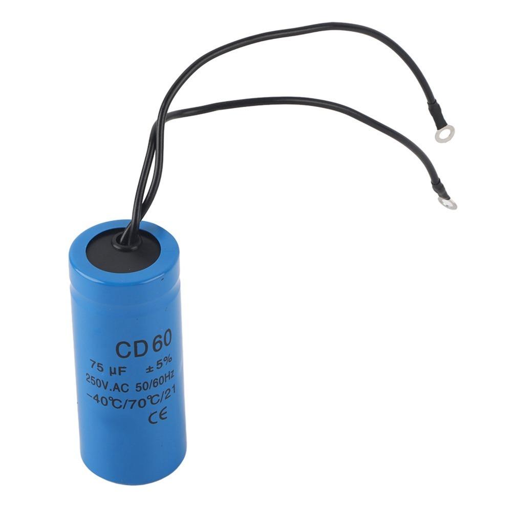 75uf CD60 Capacitor 250V AC Starting Capacitor Durable Running Capacitor  Pumps