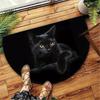 1 шт. Полукруглый приветственный коврик с рисунком черного кота, нескользящий, для улицы, патио, веранды, кухни, ванной комнаты, прихожей, напольный коврик