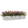 Raised Garden Bed 240 x 80 x 45 cm Galvanized Steel Silver