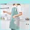 Полосатый фартук без рукавов из ткани Оксфорд, водонепроницаемый кухонный аксессуар для современных домов