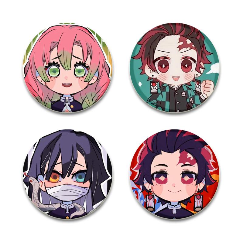 32/44/58 мм мультяшные броши ручной работы «Убийца демонов» Камадо Тандзиро/Хашибира Иносукэ, булавка Кочоу Синобу/Камадо Незуко Цуюри Канао, значок