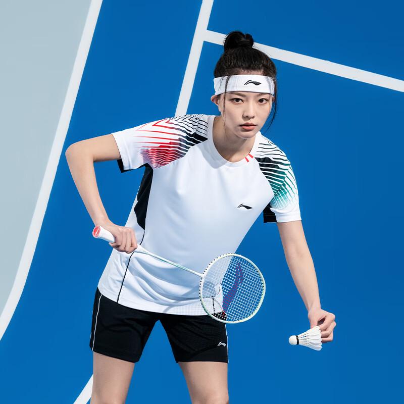 Li-Ning Унисекс спортивный комплект с коротким рукавом для бадминтона