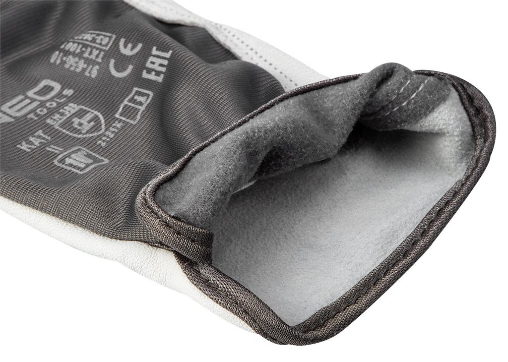 Work Gloves, 2121X, Goatskin, Size 9", CE