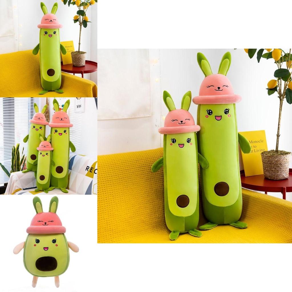 Green Avocado Plush Toy Delightful Expression Soft Cotton Material