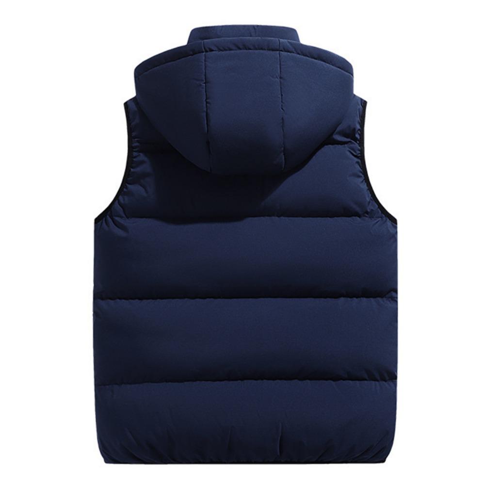 Мужская осенняя утепленная хлопковая безрукавка, жилет, куртка, пальто, мужская зимняя теплая съемная шапка, верхняя одежда, жилет, жилет с капюшоном, куртка мужская