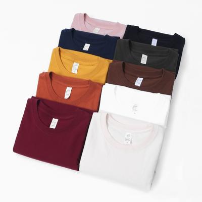 230 г хлопковая пустая футболка для мужчин и женщин, свободная повседневная толстая круглая шея, чистый белый цвет с короткими рукавами