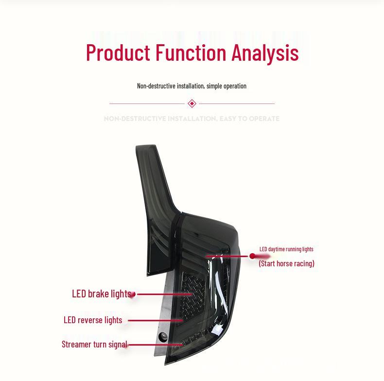Honda Fit 2014-2020 GK5 LED Taillight Assembly with Sequential Turn Signal and Daytime Running Light.