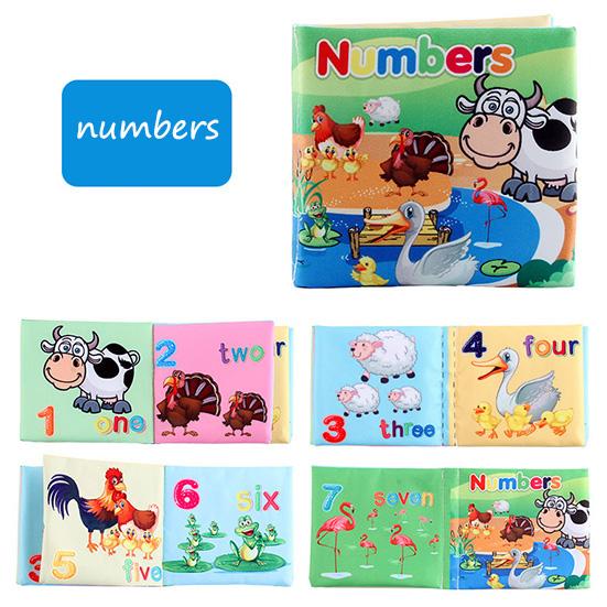 Детская тканевая книга, книга для раннего образования, английская тканевая книга, хвосты животных, познавательные игрушки для раннего образования