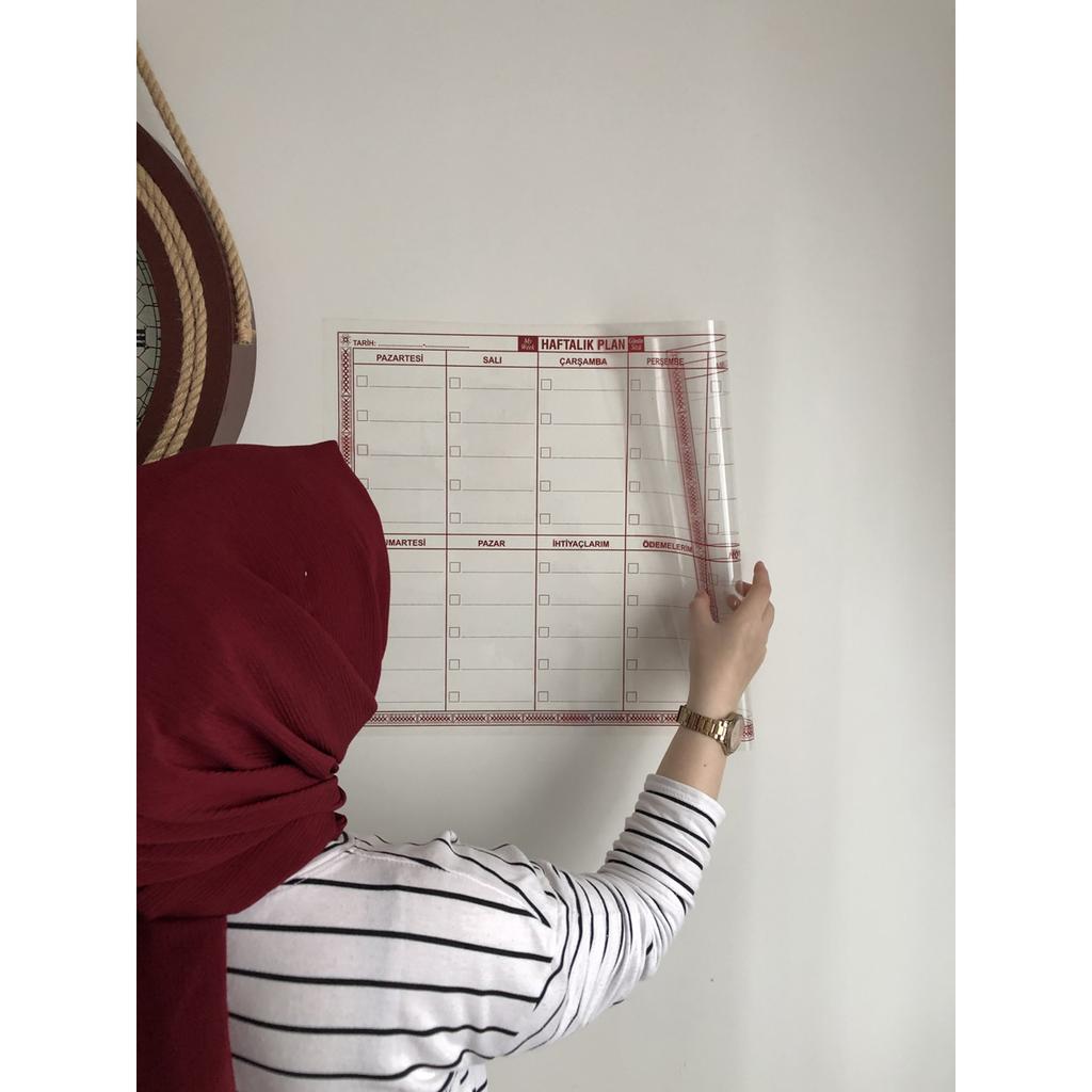 3 шт. мини-еженедельник Myweek, планировщик My Week, умная бумажная доска, ручка для доски, 40x50 см