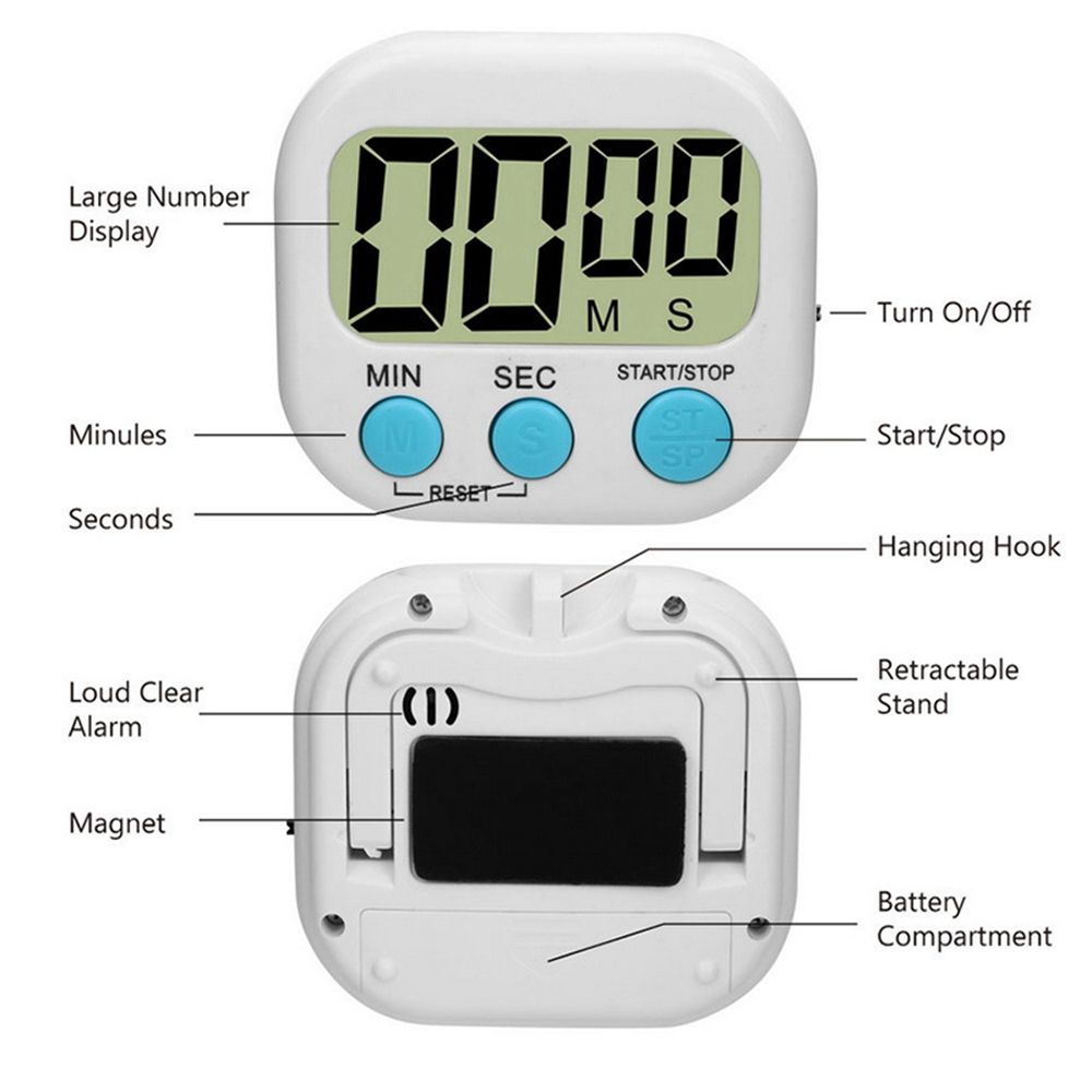 Timing Clock Egg Cooking Baking Countdown Digital Timer Cooking Tools Cooking Timer Kitchen Timer