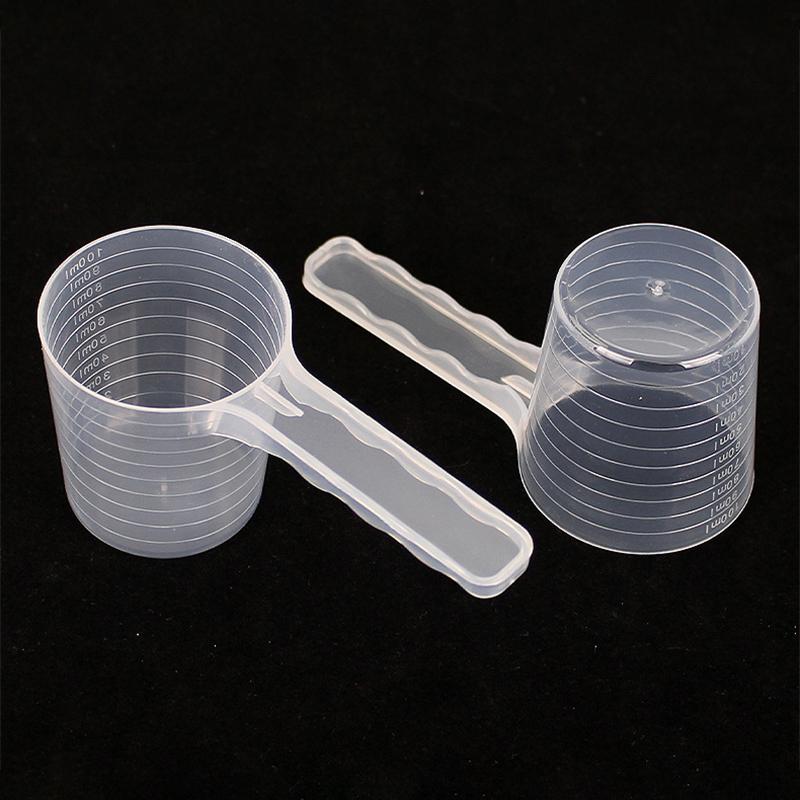Clear Scale Pet Food Measuring Spoon Plastic for Cat Dog Accurate Feeding Portion Control for Home Use