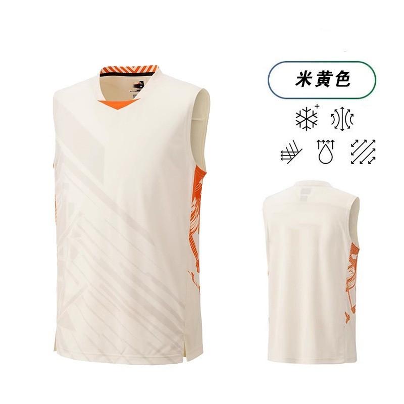 Mens Badminton Sleeveless Jersey Quick-Dry Breathable Sport Vest Training Competition