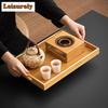 Zne Bamboo Teapot Warmer Роскошный чайник для заваривания чая с подогревателем свечей Набор Trivet Tea Veve Kettle Stand Поднос для подачи чая Аксессуары Орнамент