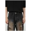 Street Retro Lumberjack Jeans Men's High Street Broken Hole Loose Straight Pants Straight Loose Jeans for Men Fashionable and Comfortable Pants