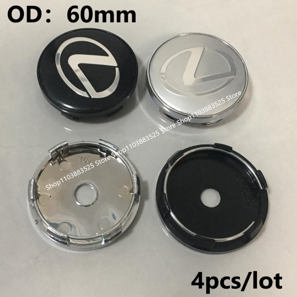 4pcs 60mm Modified Wheel Center Hub Caps for Lexus F SPORT GX460 Ct200 IS200 ES IS200 RX300 NX RX UX CT LC RC GS GX IS LS LX IJPRT1