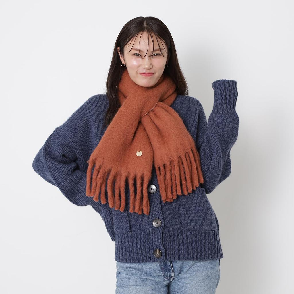 Шарф-снуд PAUL & JOE ACCESSOIRES Volume Scarf, Смесь шерсти, Однотонный, 52168, Терракотовый