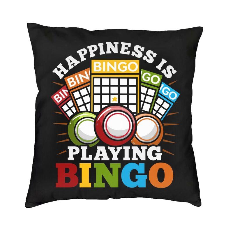 Nordic Style Bingo Queen Bingo Player Paper Game Cushion Covers xcm Velvet Pillow Case Car Square Pillowcase Home Decorative