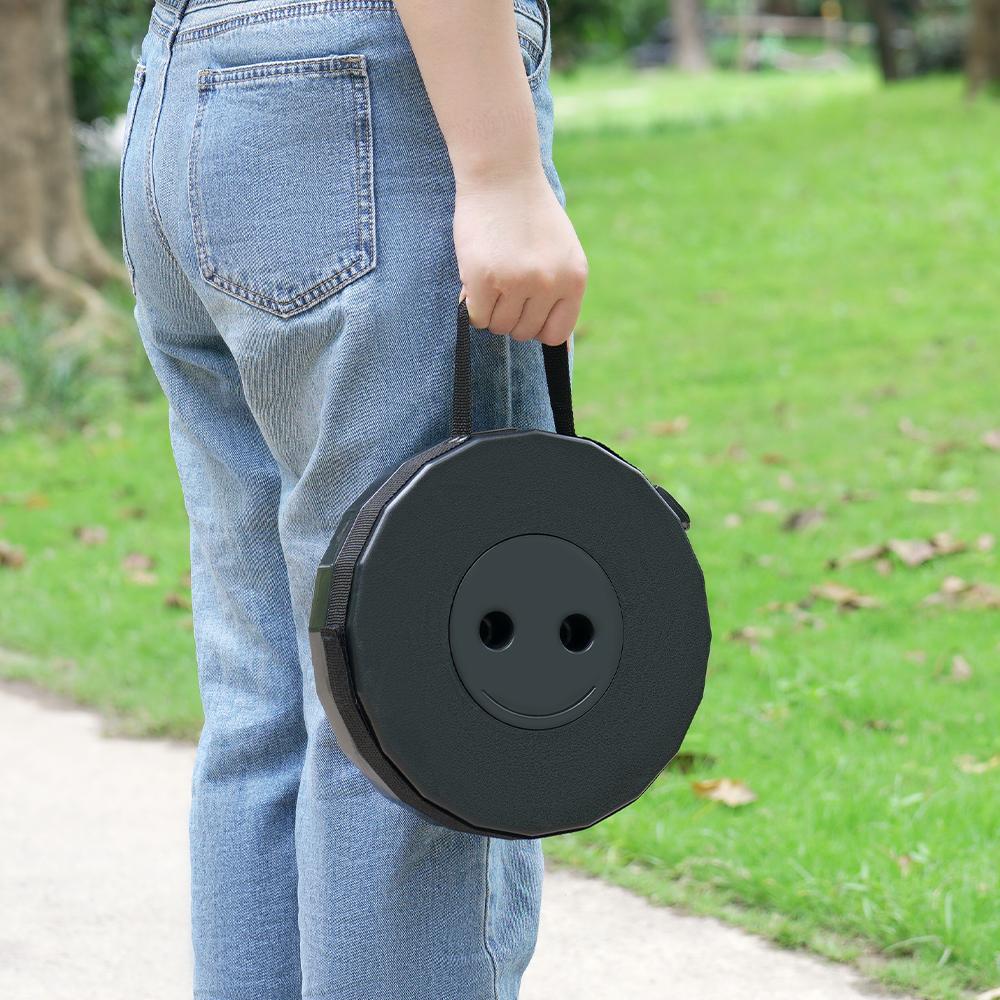 Comet Outdoor Portable Adjustable Height Camping Stool All Black