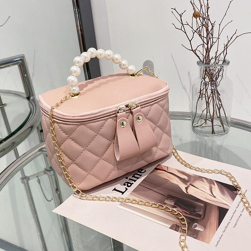 Сумка-ведро на одно плечо, универсальная женская сумка, нишевый дизайн, высококачественная ручная косметичка с жемчужной цепочкой