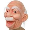 New Halloween Old Man Mask Headgear for Masquerade Party, Old Man Face Wig Props, Latex Mask