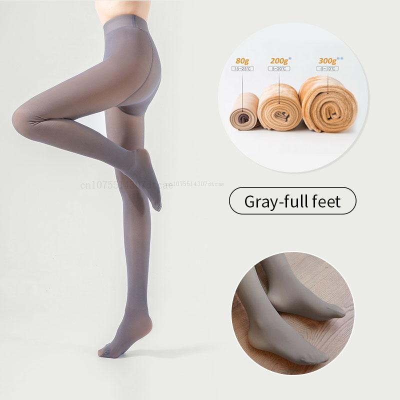 Новые зимние теплые колготки, женские флисовые носки с высокой талией, термочулки, утепленные брюки, искусственные полупрозрачные леггинсы, колготки