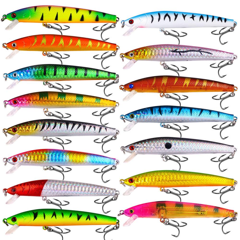 High-vibration short-blade Minnow lure15PCS10CM8.8GLong-range casting lure for bass and mandarin fish fishing gear