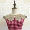 Three Styles Cotton Fake Collar Shawl Wrap Hollow Out Floral Doll Collar Detachable Shirt False Collar Blouse Top Accessories