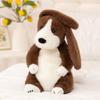 45Cm Rottweiler Dog Plush Toy Stuffed Black Brown Puppy Sitting Cartoon Animal Doll Like Real Plushie Sleeping Companion Gift