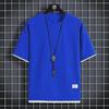 Men's Summer Casual Two-Piece-Look T-Shirt, High-End Large-Size Sports Short-Sleeve Five-Point Sleeve Top