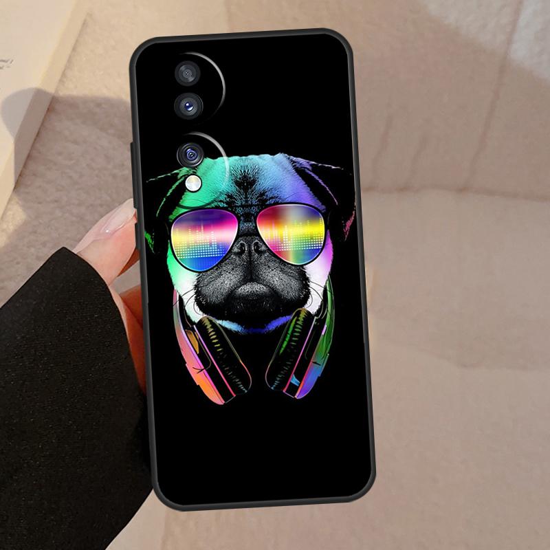 Милый мопс Для Honor Magic 7 Pro 5 6 V5 Чехол Для Honor 200 400 50 70 90 Lite X8a X8b X9a X9b X9c Обложка