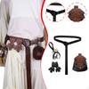 5 Pieces Medieval Belt Bag Skirt Hikes Bottle Faux Leather for Fantasy Events