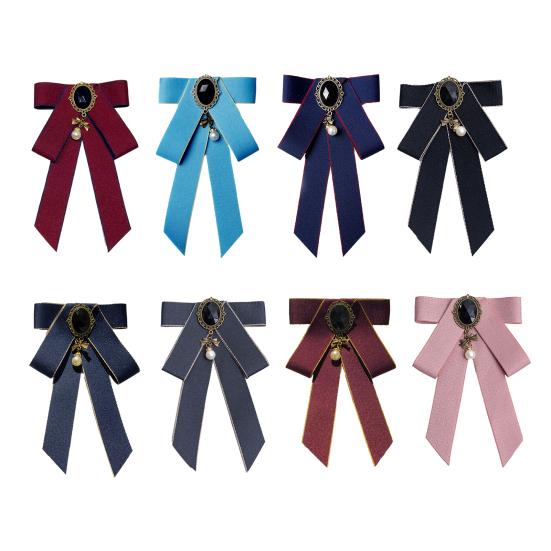 Женский галстук-бабочка со стразами, воротник-галстук с регулируемым размером шеи, ручная работа, рубашки, униформа, аксессуары