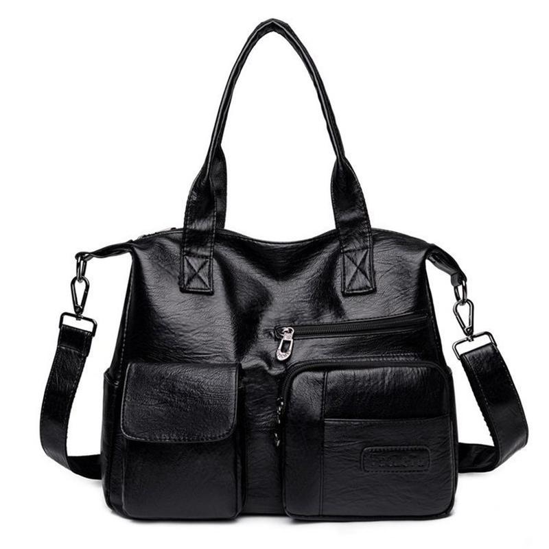 Yogodlns Сумка из мягкой кожи, женская винтажная сумка через плечо из искусственной кожи, сумка-мессенджер с несколькими карманами, женская сумка через плечо, сумки для мамы