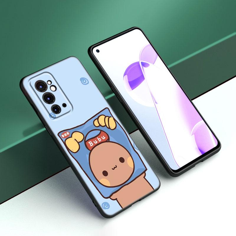 Cute BuBu DuDu Black Silicone Phone Case For OnePlus 9 10 11 12 ACE 2V Pro 9RT 10T 10R Nord CE 2 3 Lite N10 N20 N30 5G