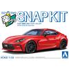 Aoshima Bunka Kyozai 1/32 Scale Rakupla Snap Kit No.10-SR Toyota GR86 2021 Spark Red Pre-Colored Plastic Model Kit (Automobile)